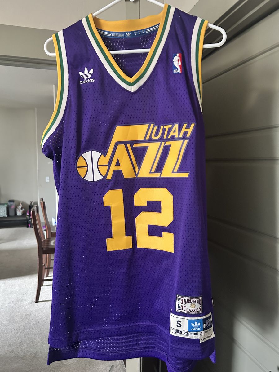John Stockton Adidas hardwood classics jersey S