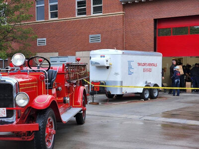 # 1 COLD STORAGE FIRST IN SERVICE TAYLOR'S TRAILER RENTALS refrigerated/freeze trailers with generator attached