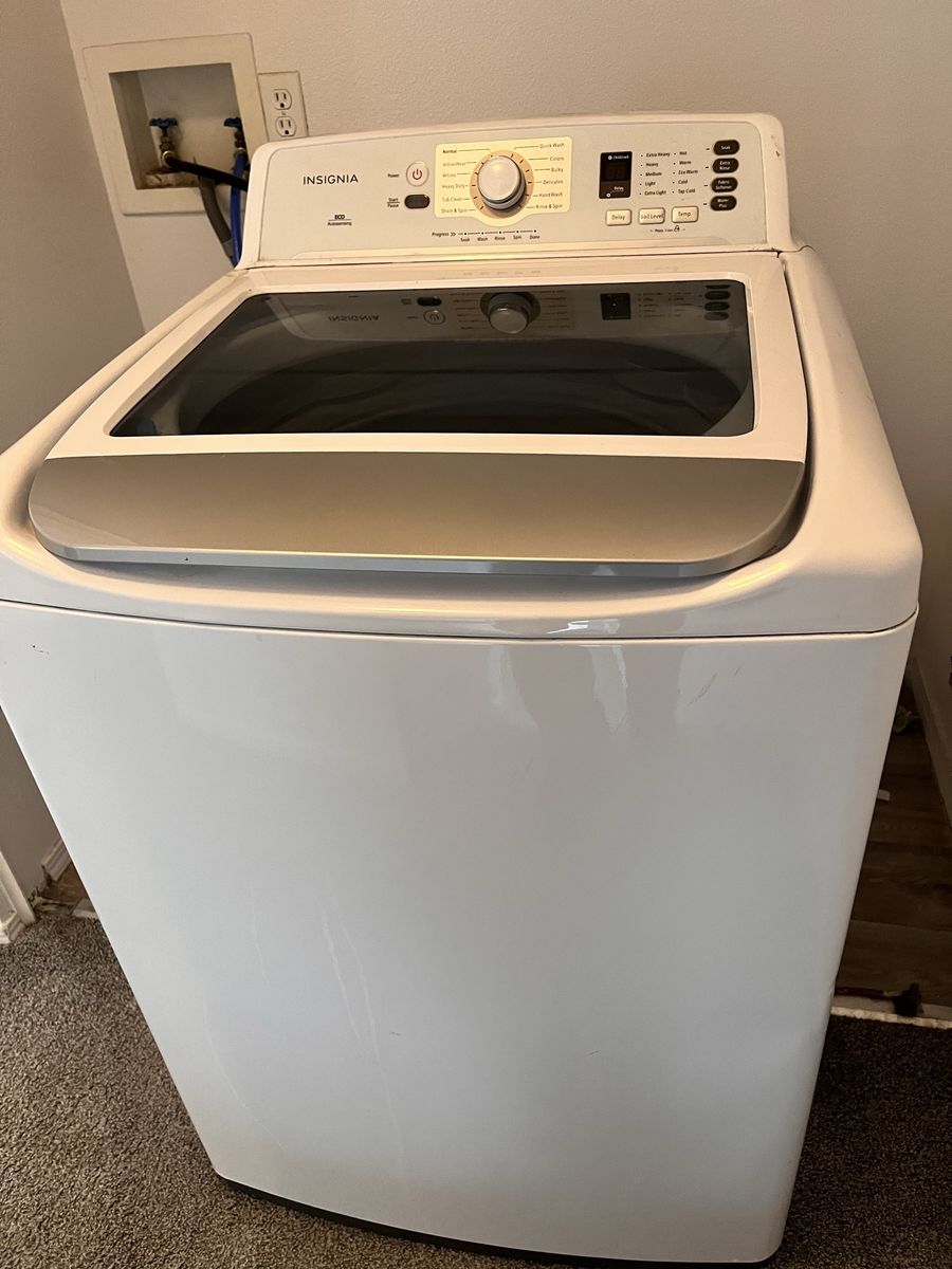Insignia Top Load Washer & Maytag Dryer Set - White, Used, Works Great