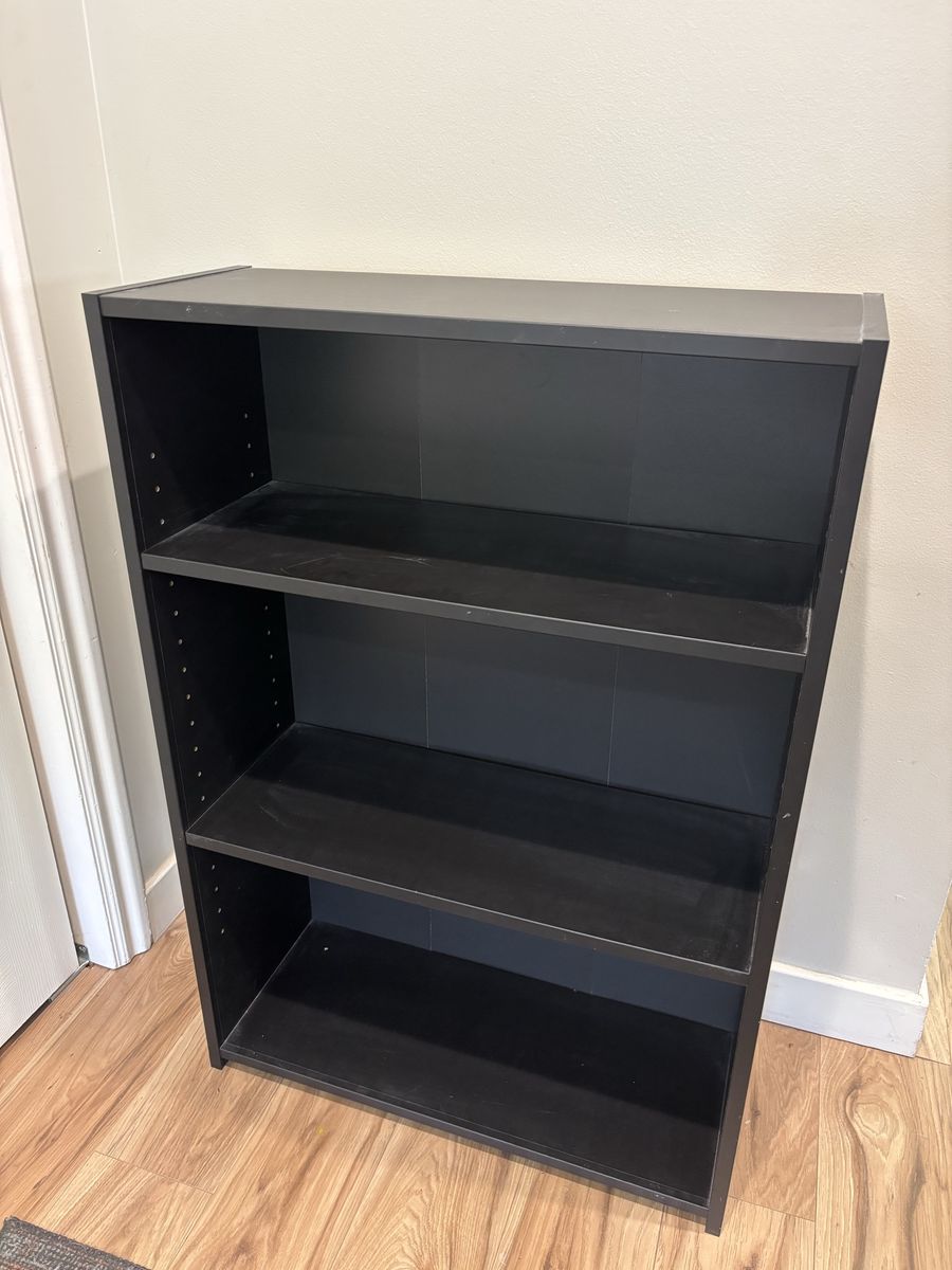 Black 3-Shelf Bookcase / Storage Shelf