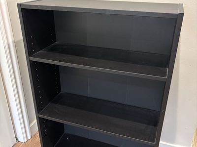 Black 3-Shelf Bookcase / Storage Shelf