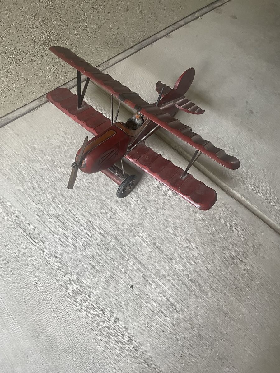 Large wooden airplane for decoration 