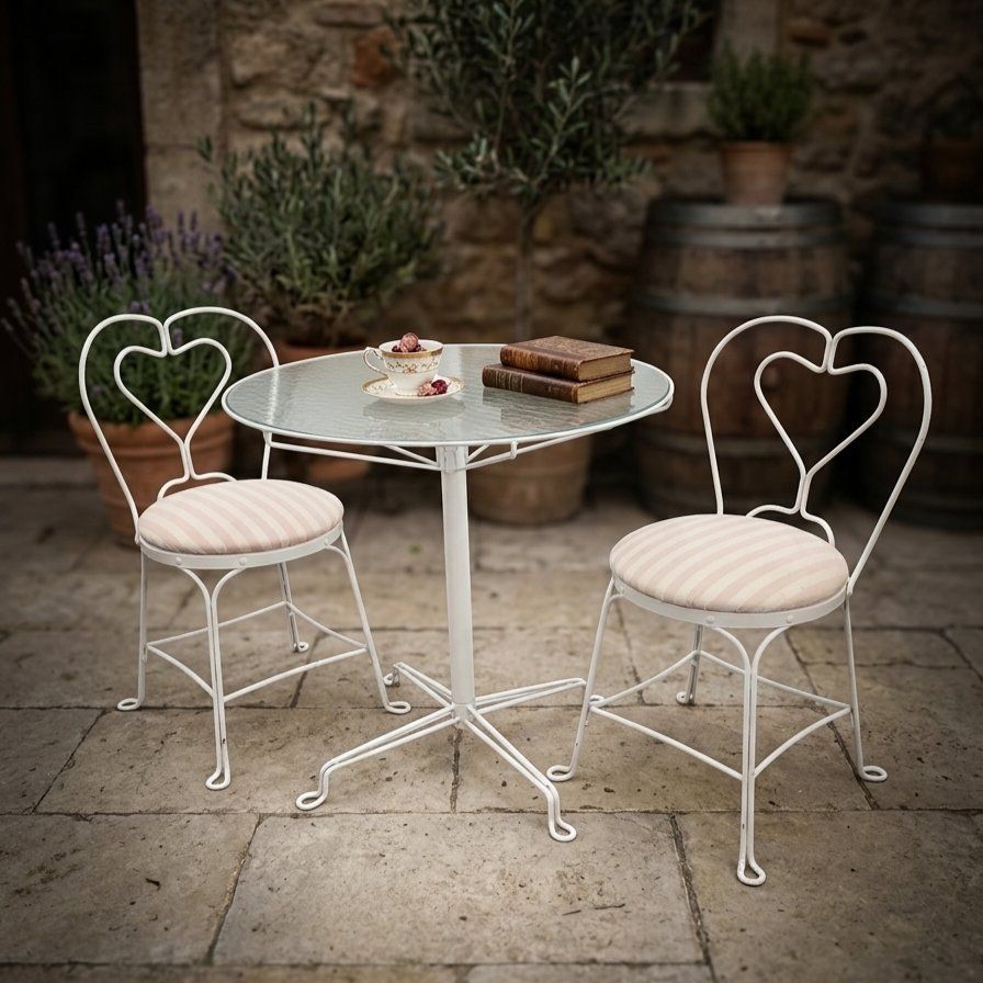 Vintage Ice Cream Parlor Bistro Patio Set