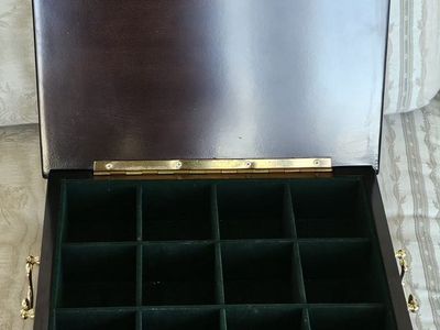 Wooden Storage Box 12 Compartments 12"×11"×3.5"