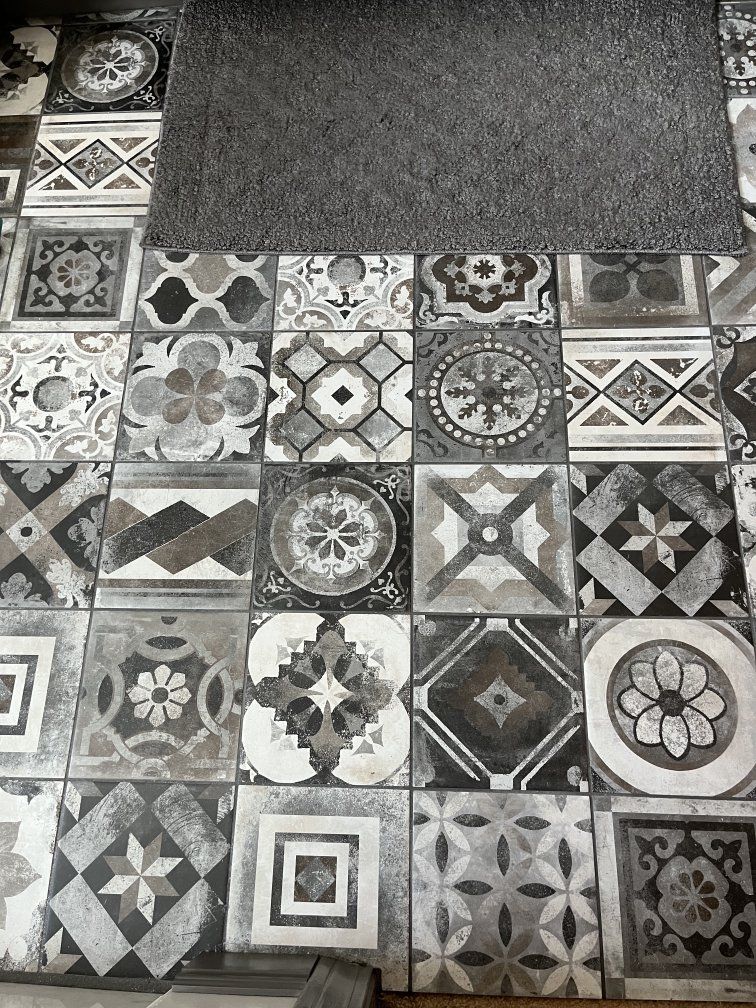 Manifatture Ceramiche 20cm x 20cm (8"x8") Porcelain Tiles - Miami Mix Grey Patterned