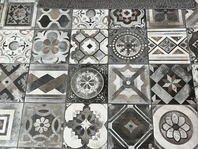 Manifatture Ceramiche 20cm x 20cm (8"x8") Porcelain Tiles - Miami Mix Grey Patterned