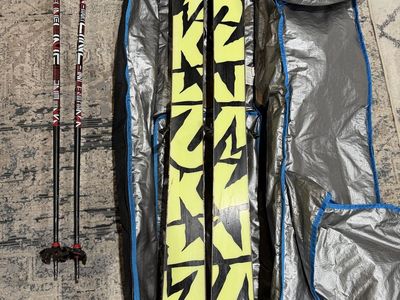 K2 all mountain skis. Full set up
