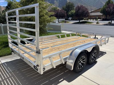 Trailer: 7’x14’ Aluminum Baughman Open Trailer 2026, Tandem Axel, $5,500.