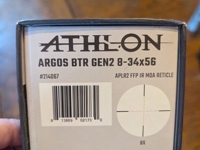 brand new Athlon Argos BTR gen2 8-34x56