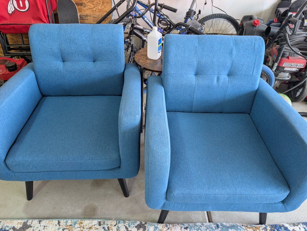 Brand new matching chairs - blue