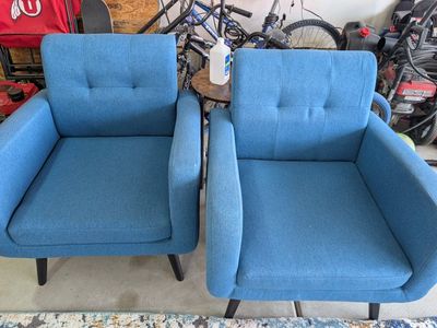 Brand new matching chairs - blue