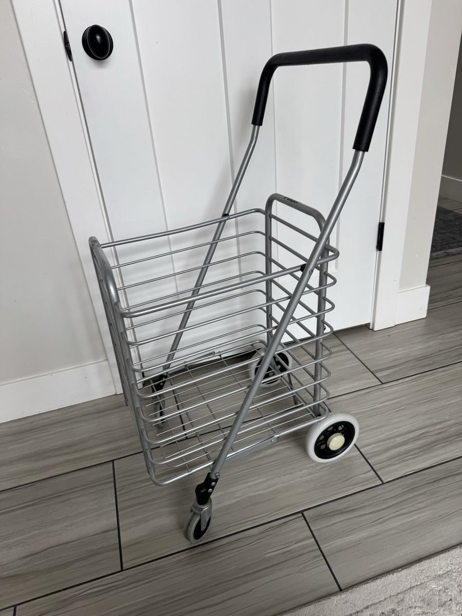 Sachi Lightweight Ultralight Portable Shopping Cart Trolley w/ Swivel Wheels
