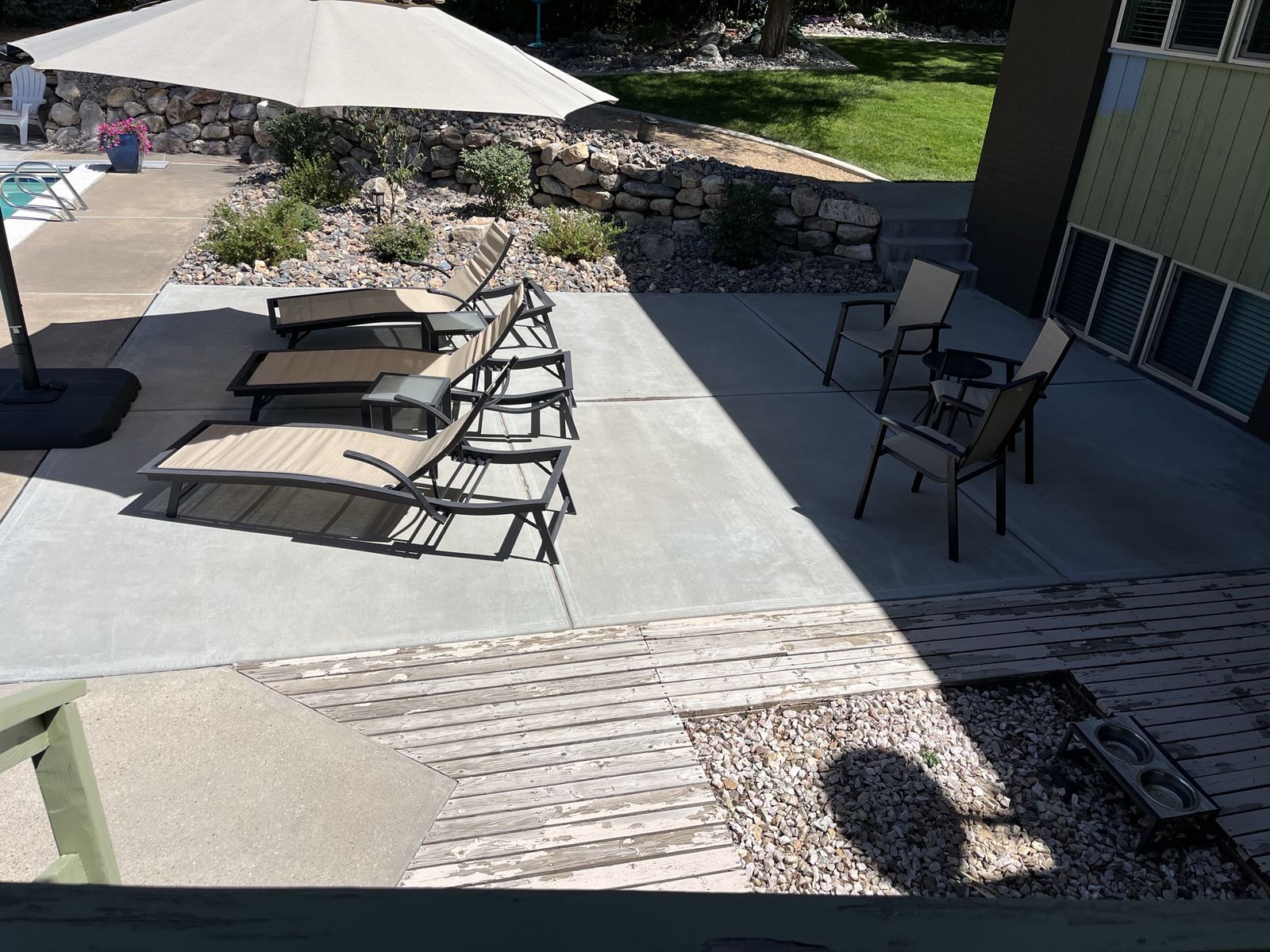 Sunbrella Patio Furniture Set - Lounge Chairs, Dining Chairs & Tables