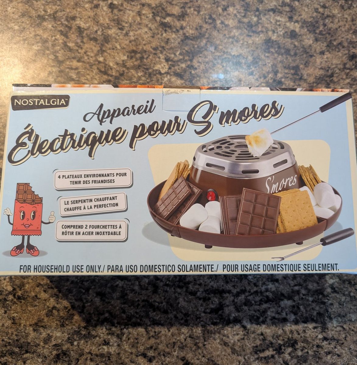 Nostalgia Electric S'mores Maker with Compartment Trays