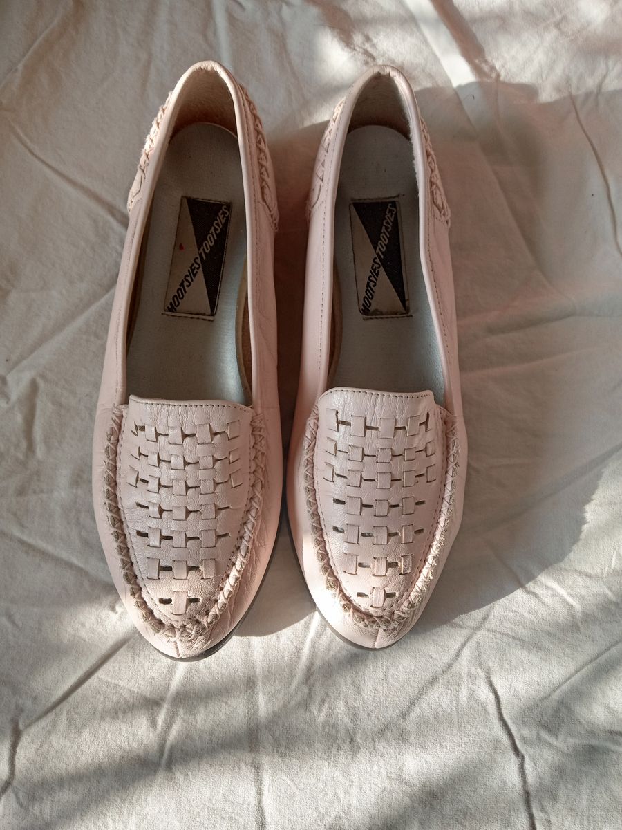 Mootsies Tootsies Pink Woven Leather Loafers - Women's US Size 7
