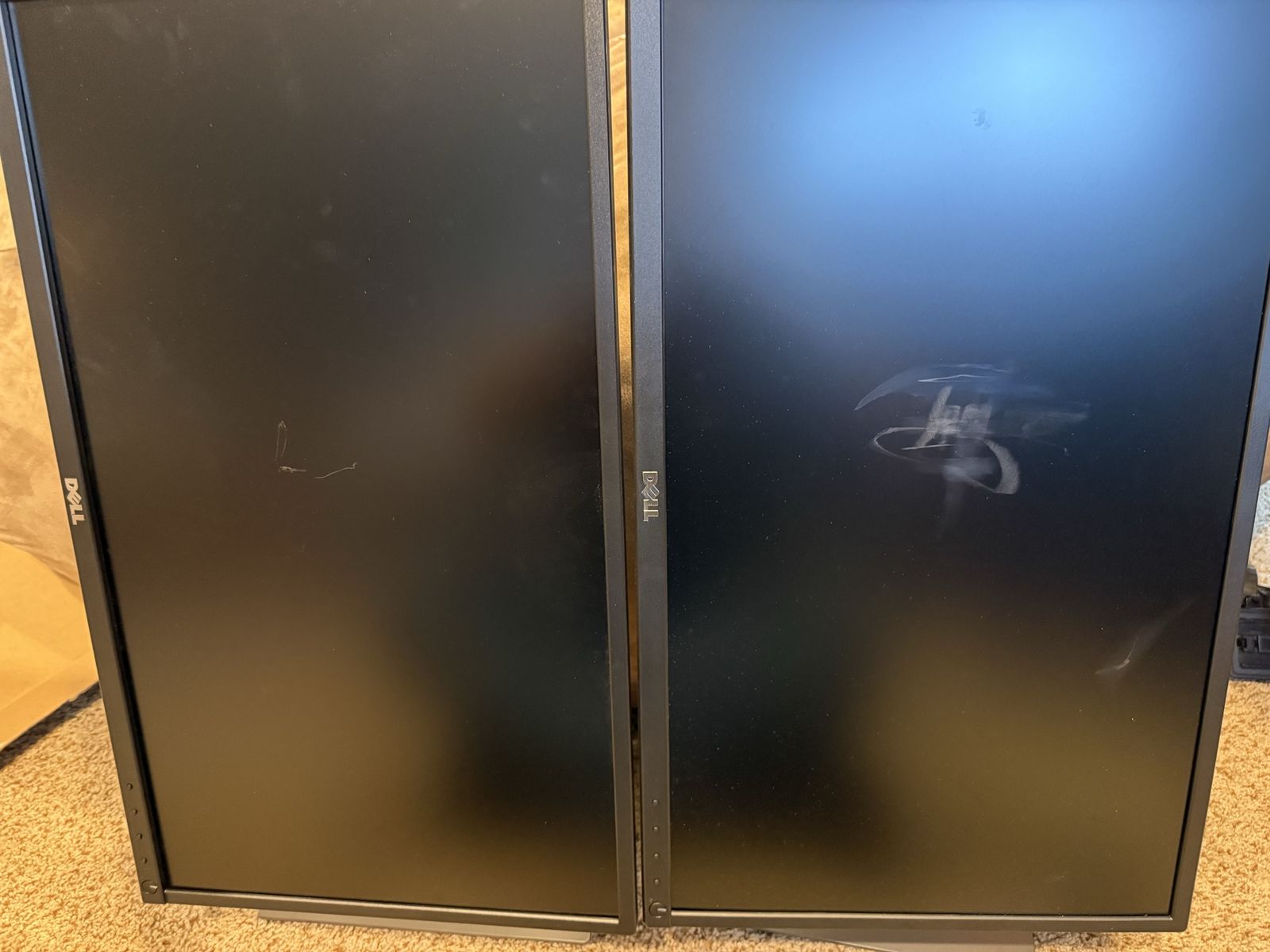 FREE - 2 Dell P2417H monitors with scratches