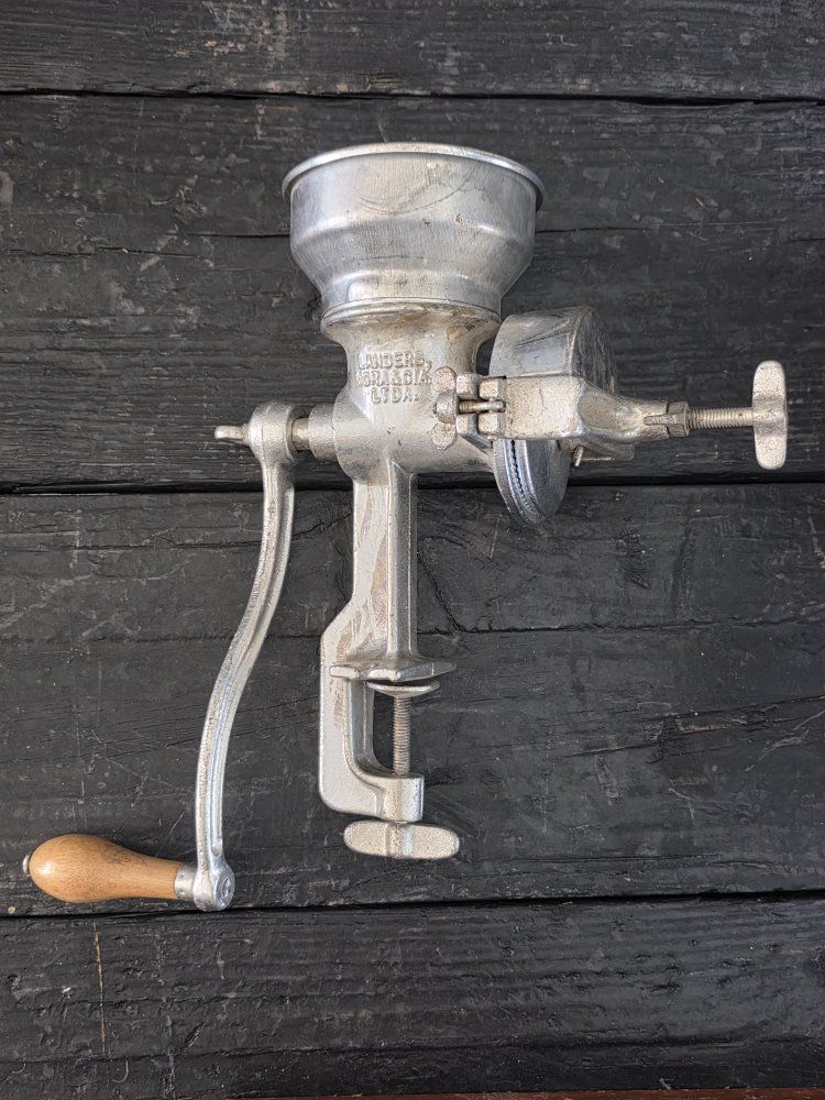Vintage Landers, Frary & Clark Universal Food/Meat Grinder No. 1 - Hand Crank, Table Clamp
