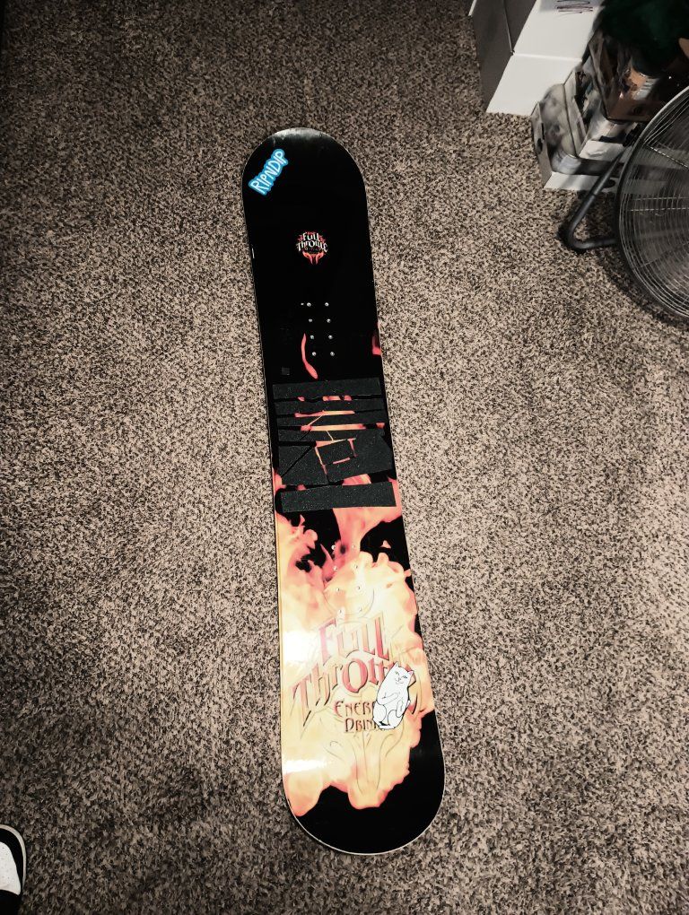 Full Throttle Energy Drink Snowboard - Used, Flames Design