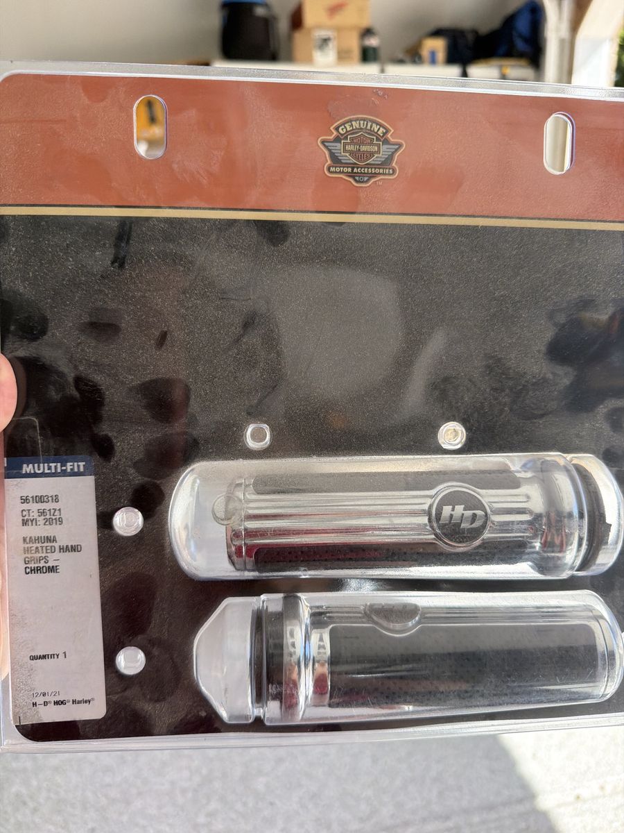 Harley-Davidson Kahuna Heated Hand Grips - Chrome - Multi-Fit