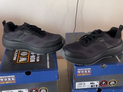 Skechers Work Non-Metallic Carbon Nano-Toe Shoes Black Size 10