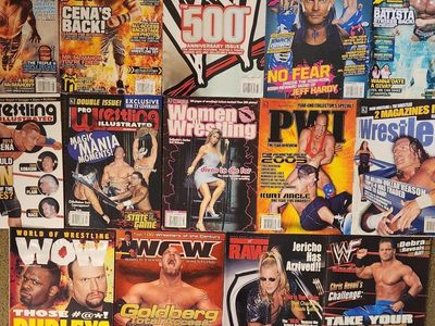 Lot of 14 wwe wwf wcw pro wrestling magazines
