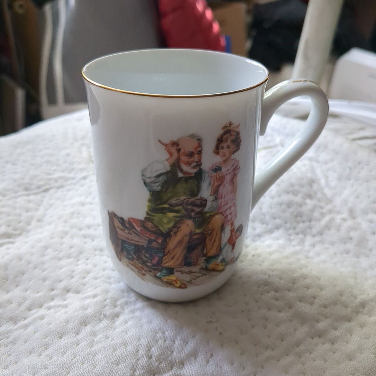 vintage Norman Rockwell good boy cup the cobbler