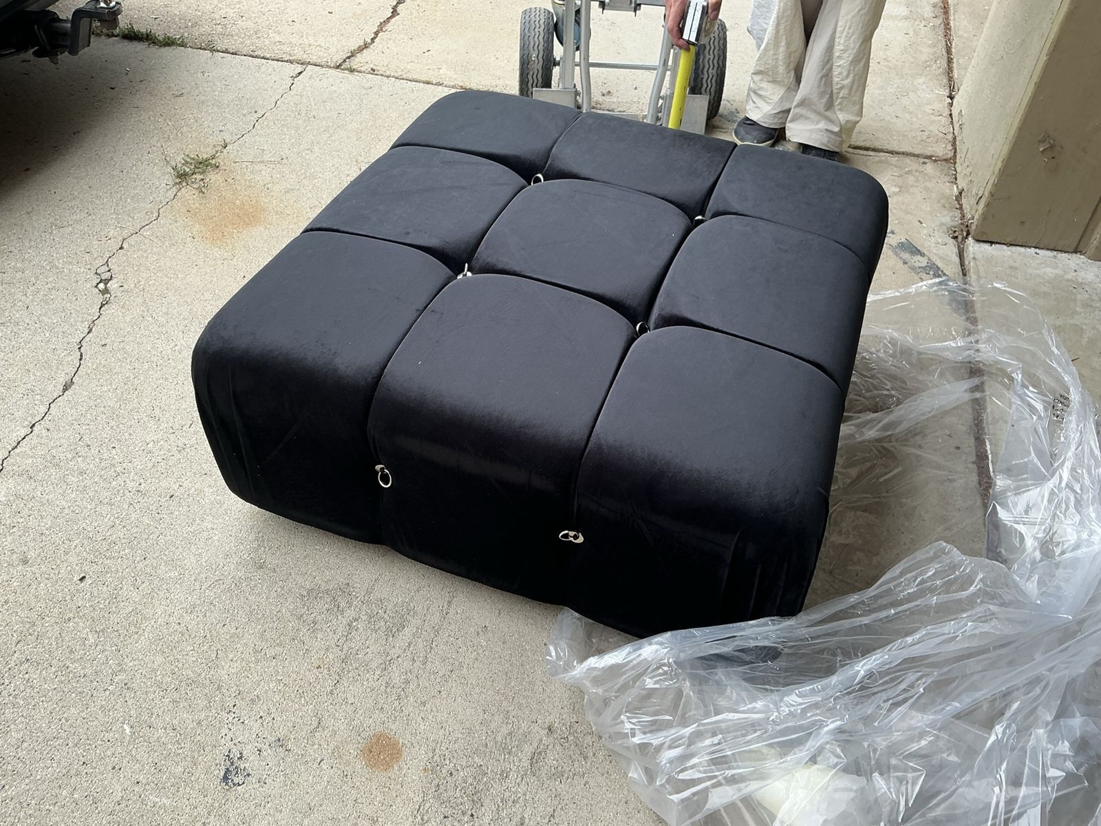 Black Camaleonda Style Ottoman – 35x35x16