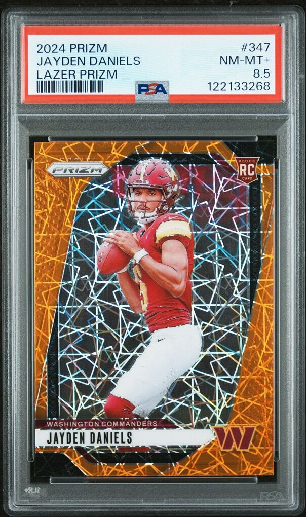 2024 Jayden Daniels Prizm Orange Lazer PSA 8.5