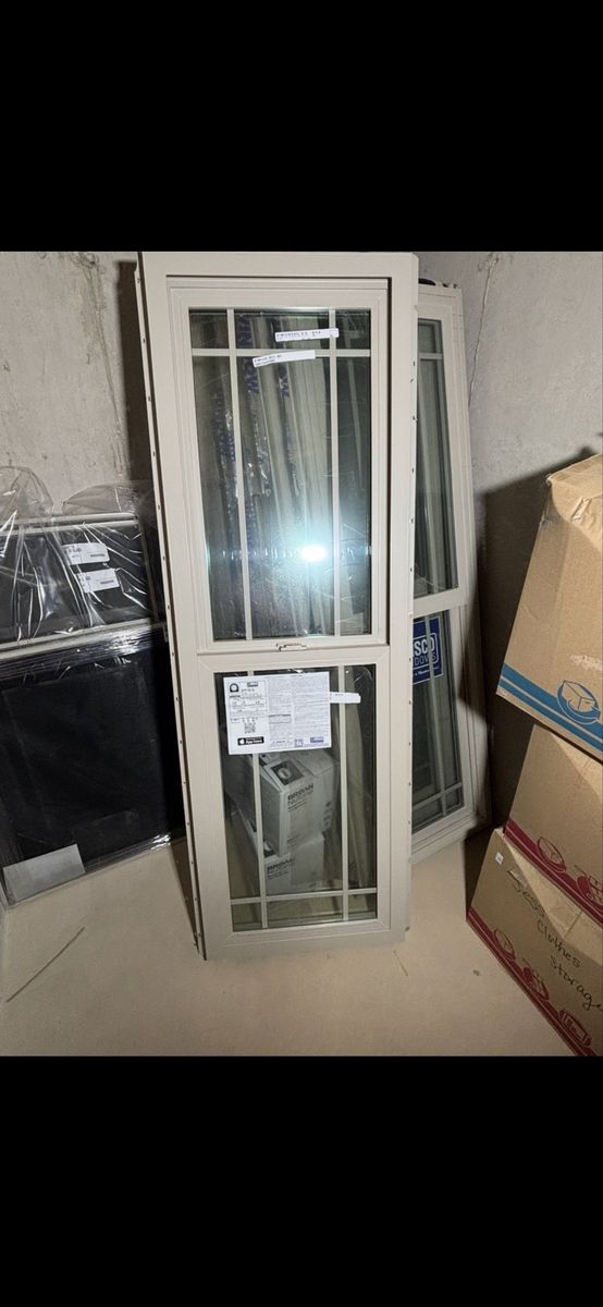 Amsco Hampton Series VZ1 Single Hung Windows - 6'x2' Taupe in color, New Construction (6 available)