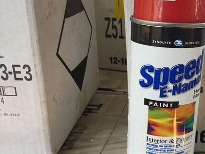 12 Zynolyte Rich Red E-Namel Spray Paint Hard Enamel Finish Interior Exterior