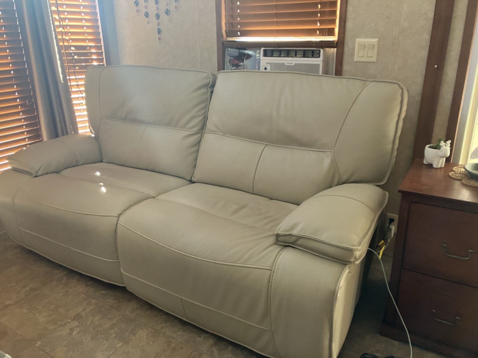 Faux Leather loveseat-electric