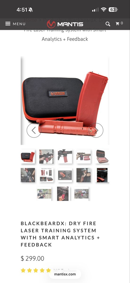 Mantis BlackbeardX Dry Fire Laser Training System w/ Smart Analytics & Feedback