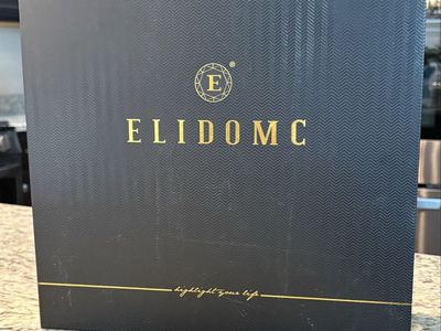 ELIDOMC Whiskey Decanter Set with 4 Glasses, Crystal Cut, New in Box