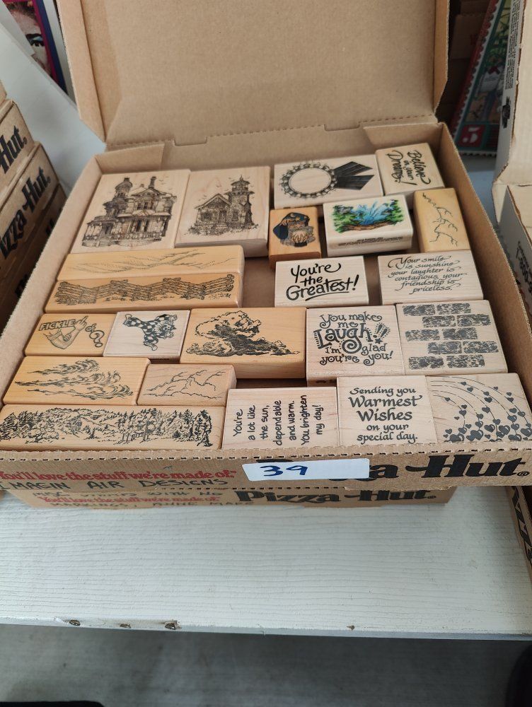 Box #39 of 65, New, old stock rubber stamps, designed mainly for people that like to make their own greeting cards.