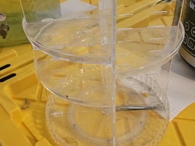 Clear Acrylic Rotating Makeup Organizer - 3-Tier Storage for Cosmetics & Jewelry