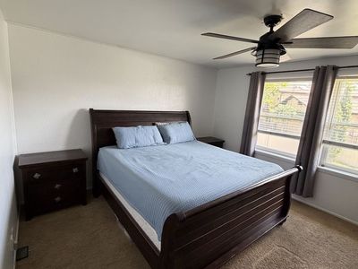 Dark Wood Bedroom Furniture Set - king Sleigh Bed, Dresser, Nightstands, Mirror, TV Console