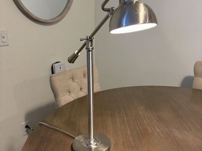Adjustable Metal Desk Lamp - Swing Arm Light