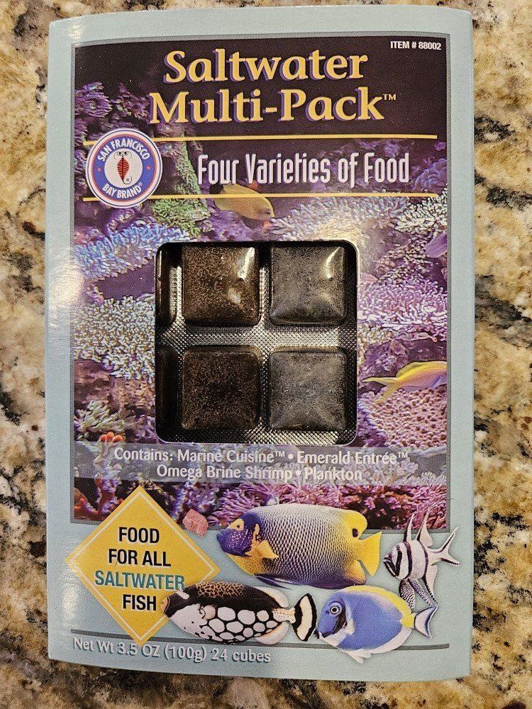 Frozen saltwater fish food