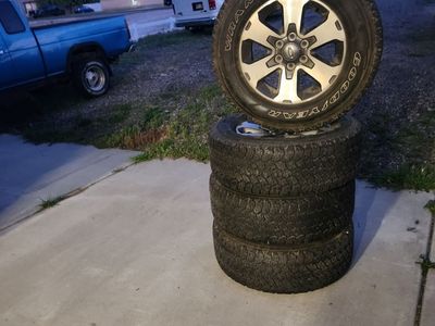 Ford 20" wheel rims with Goodyear all terrain tires