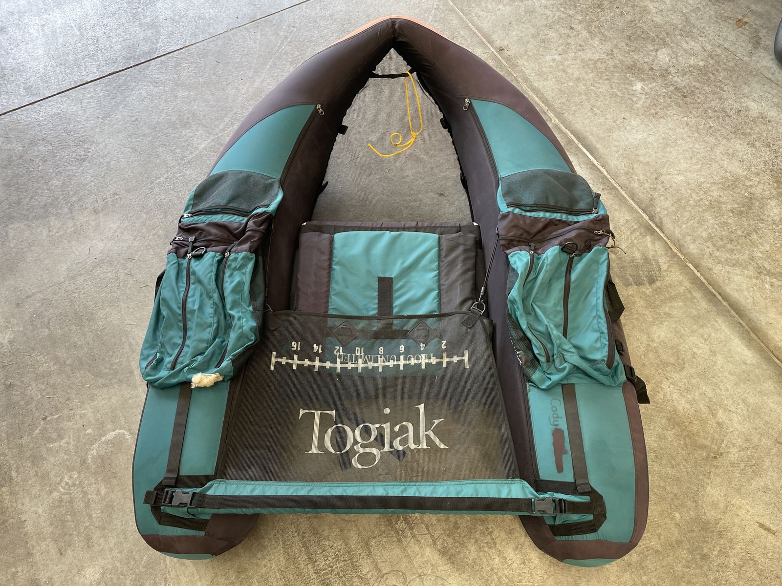 Togiak Floating Pontoon Float Tube Watercraft Teal Black