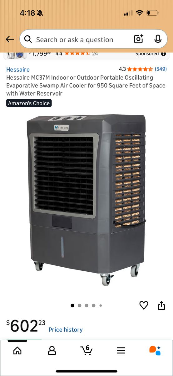 Protable Evaporator Swamp Cooler
