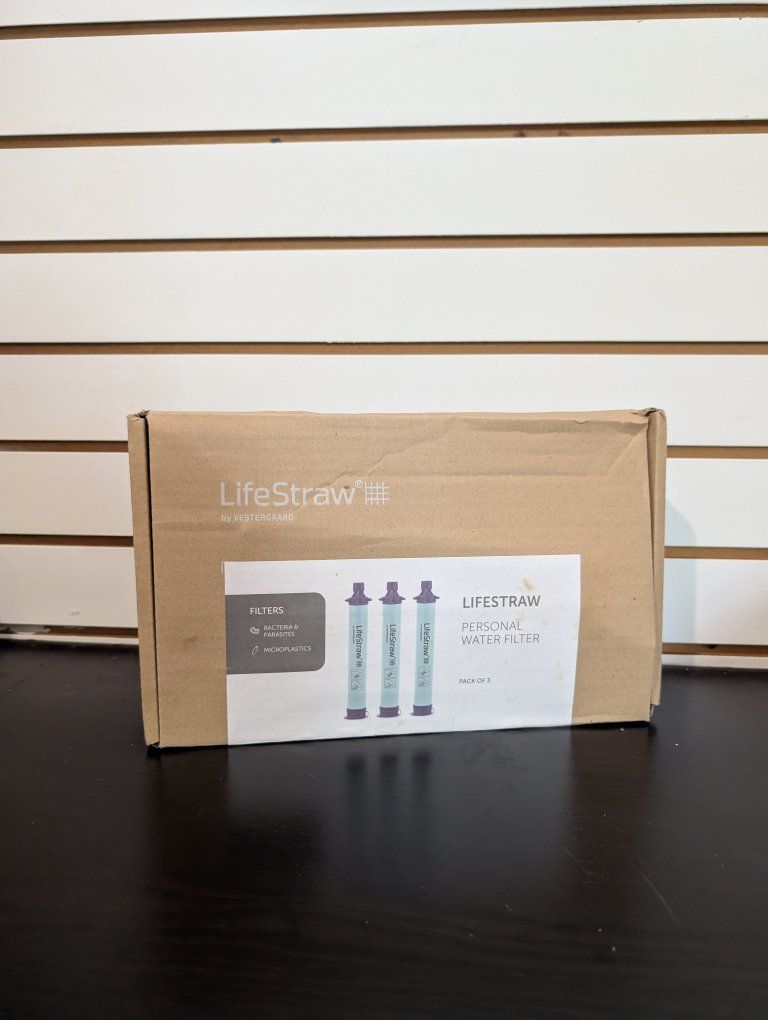 LifeStraw Personal Water Filter 3-Pack for Hiking Camping Emergency Preparedness
