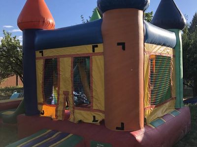 Commercial bounce house with slide & commercial blower for sale (for ages 3-9)