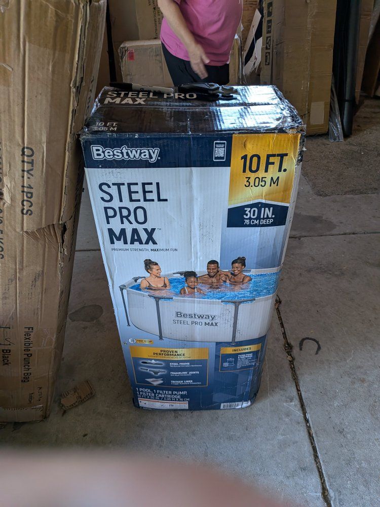 Bestway Steel Pro Max 10 ft x 30 in Above Ground Frame Swimming Pool Set
