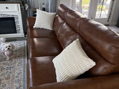Brown Leather Reclining Sofa Couch Loveseat Living Room Furniture