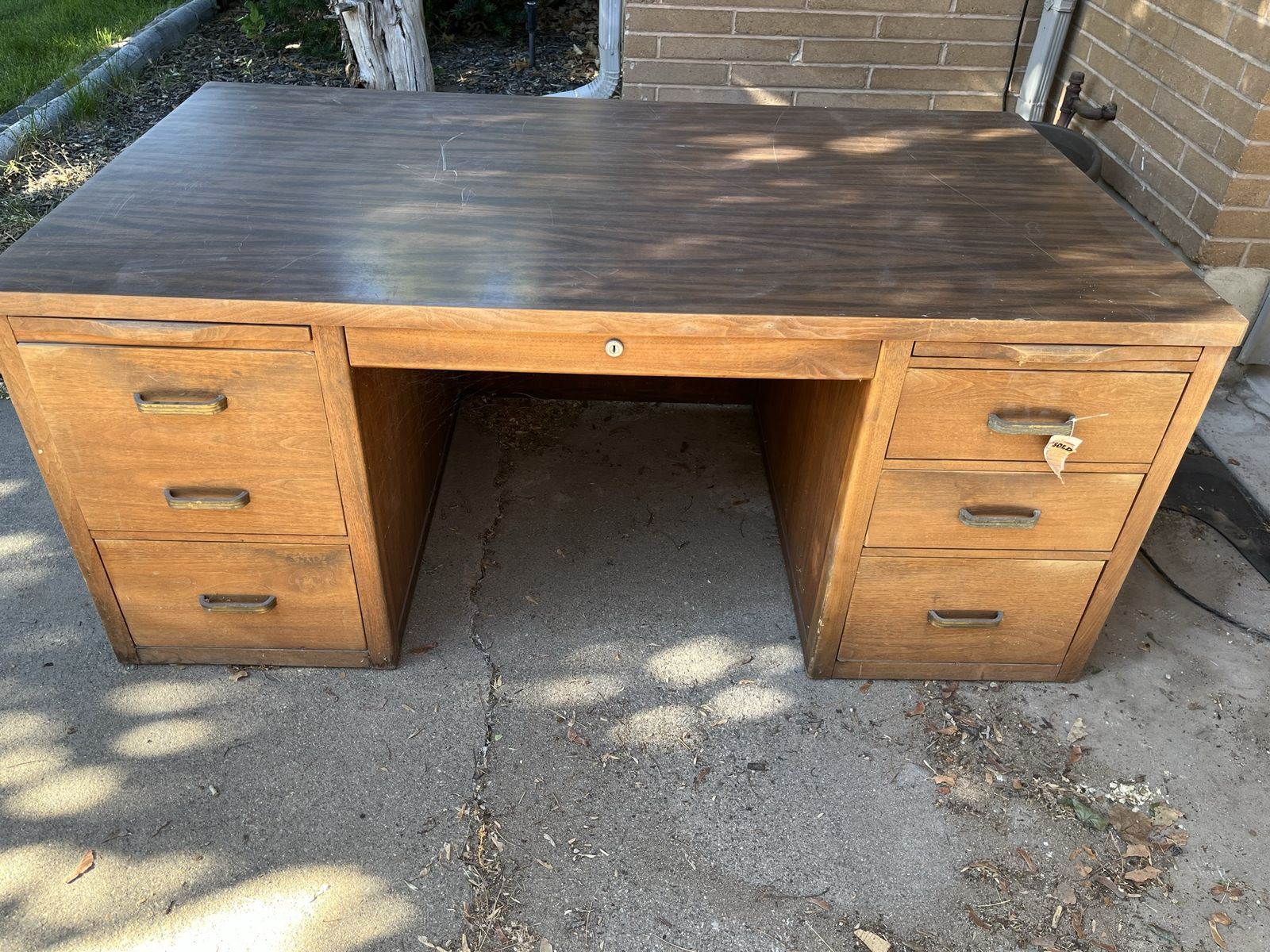 Large wood desk