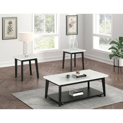 Rectangle Coffee Table W/ Caster Marble Top