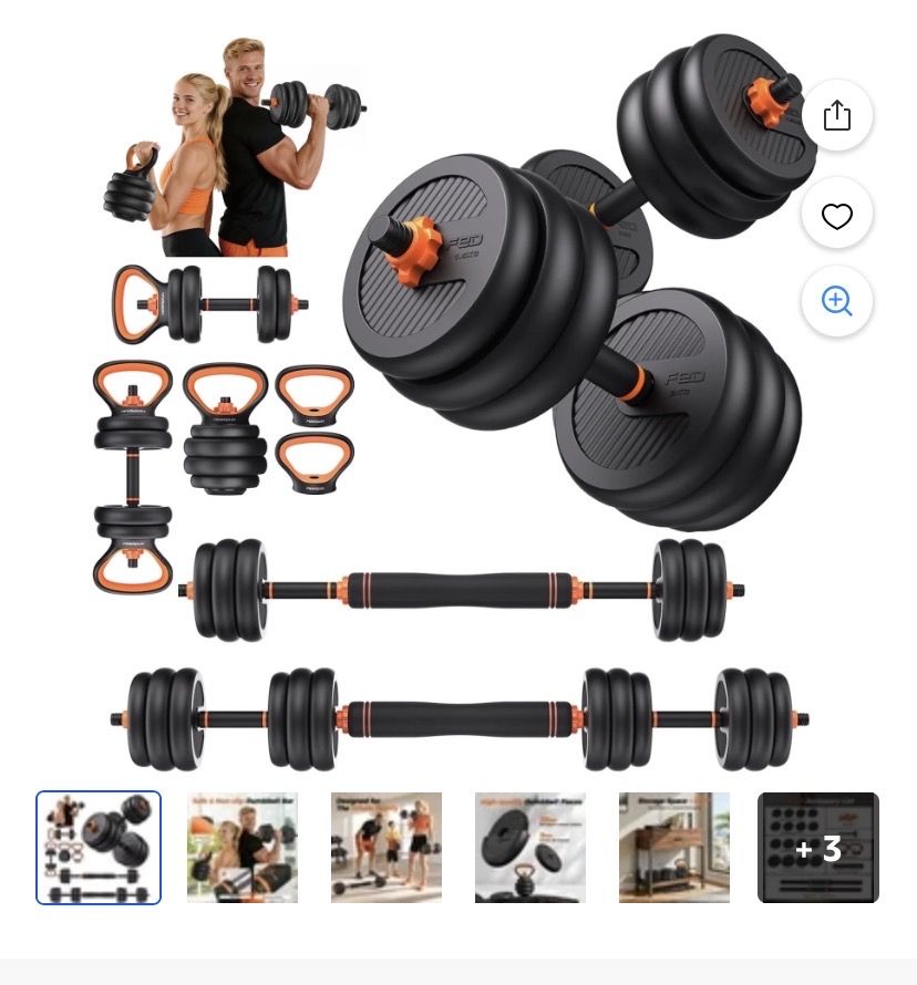 88LB MULTI-USE DUMBBELL SET weights