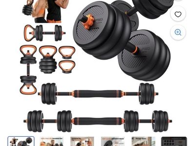 88LB MULTI-USE DUMBBELL SET weights