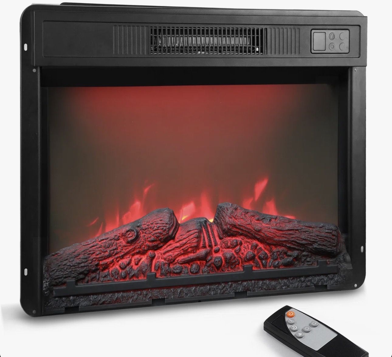 23'' W Electric Fireplace Insert Adjustable Color